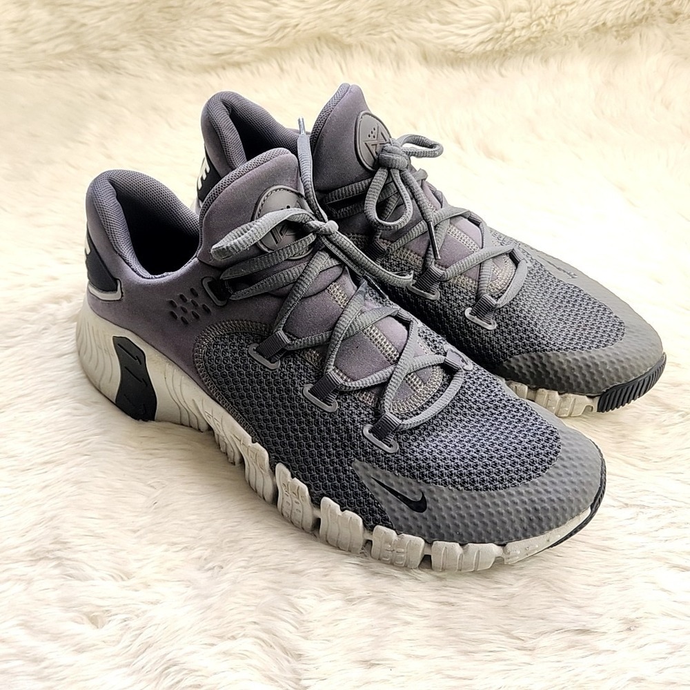 Nike Free Metcon 4 Men 12 Gray Black Training Shoes CT3886-011 Athletic Tennis